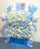 画像: バルーンスタンド・花束
