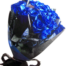 画像2: 【キラキラ☆ラメ仕様】人気の青バラ【ブルーローズ】30本キラキラ花束11400円