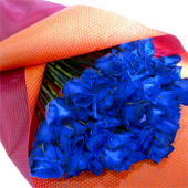 画像4: 【キラキラ☆ラメ仕様】人気の青バラ【ブルーローズ】30本キラキラ花束11400円